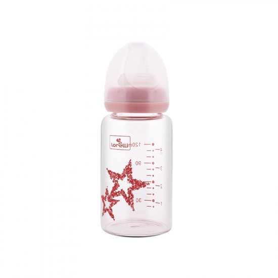 СТЪКЛЕНО ШИШЕ ANTI COLIC 120 МЛ BLUSH PINK