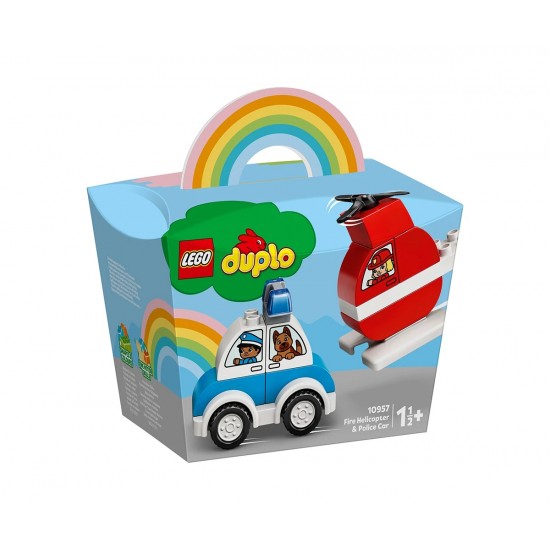 LEGO® DUPLO® My First 10957 - Пожарникарски хеликоптер и полицейска кола