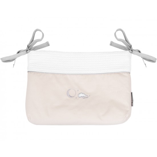 Кош за памперси с връзки Dream Big Beige