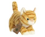 Плюшена играчка Аврора - Еко коте с оранжеви ивици - Снимка