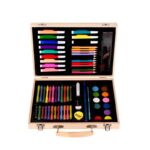 Комплект за рисуване и оцветяване в дървен куфар /70 части/ - Image 2
