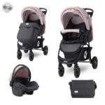 ДЕТСКА КОЛИЧКА DAISY SET BLACK & CAMEO ROSE