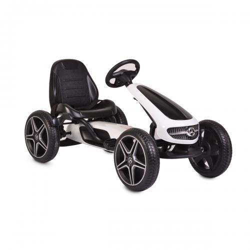 100057 Картинг Mercedes Benz Go Kart EVA бял - Image 1