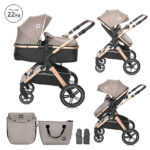 ДЕТСКА КОЛИЧКА VIOLA PEARL BEIGE+АДАПТОРИ