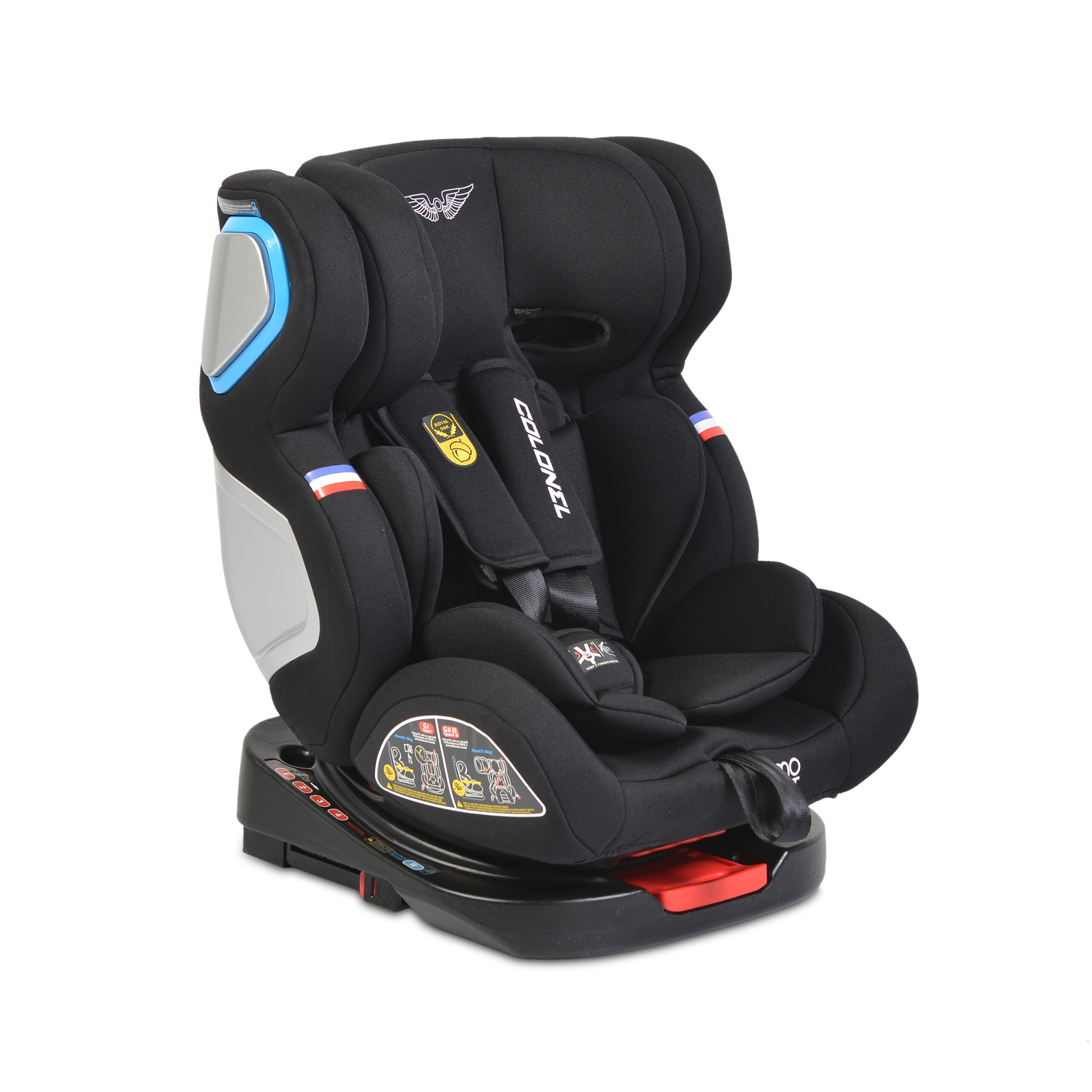 107970-1 Стол за кола Colonel 360° с Isofix черен - Image 1