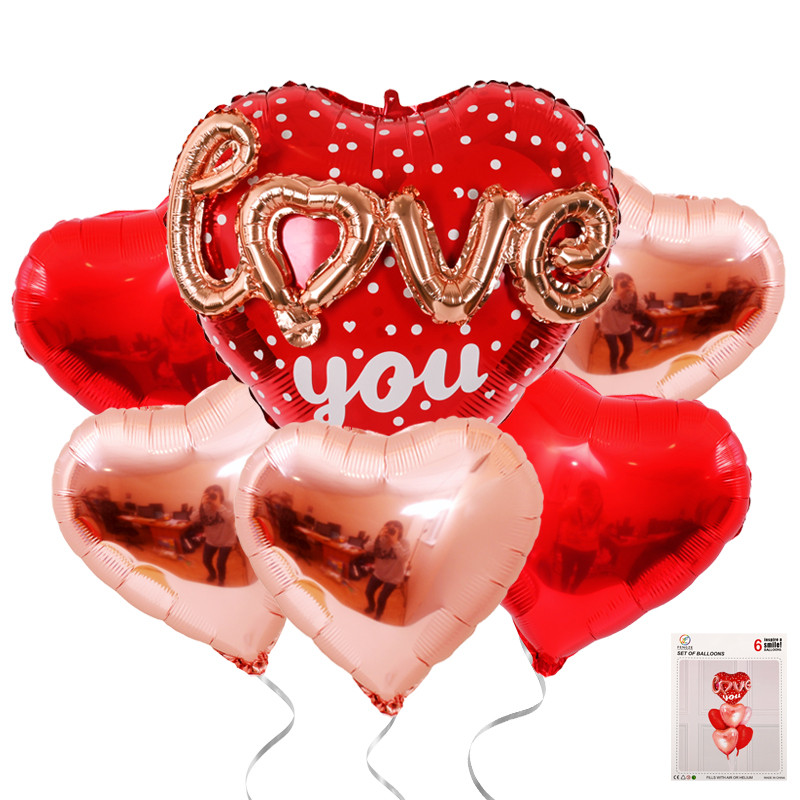 2fc7701cc2cdb98c7d611fe3bb7e9fdd Комплект Балони LOVE /6 броя/ - Image 1