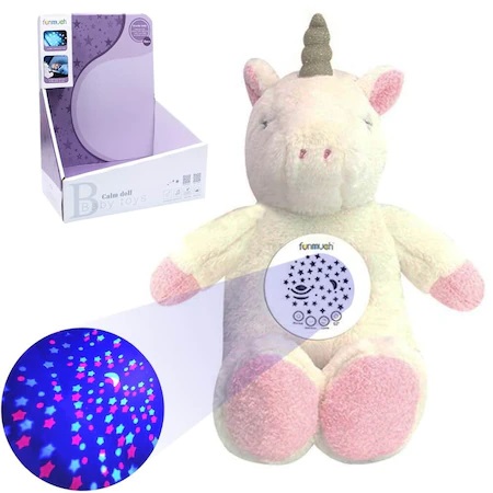 561bfa0e9e37920a6a7dc2e5e9d69b8e Интерактивна играчка Funmuch - еднорог с проектор, светлини и звуци - Image 1