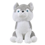 Плюшено куче Бъгси - хъски със сини очи