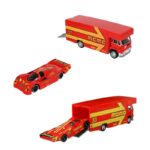 Метален камион с кола 1:64 /червен/ - Снимка 1