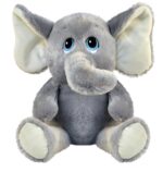 Плюшен слон със сини очи