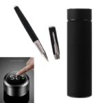 Подаръчен комплект - Честит Празник с химикал и термос с LED дисплей - Image 2