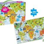 Детски пъзел карта на света-180 ч.