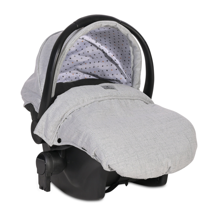 b22aacec79a9a325b6cfe374641ad6cc СТОЛ ЗА КОЛА RIMINI DI MARE0-10 KG GREY&BLACK DOTS - Image 1