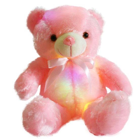 c0442501c8afca7d05083f48ddeb76af Плюшено мече с LED светлини в розово - Image 1