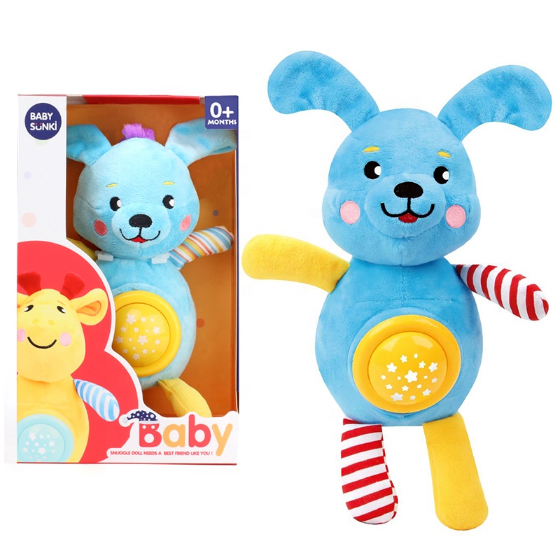 c8296cb4bb344329a1c1160a28e3bde3 Плюшена музикална играчка Baby Sunki / заек - Image 1