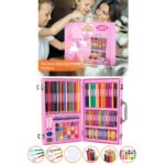 Комплект за рисуване и оцветяване в дървено куфарче /128 части/ - Веселите еднорози - Image 2