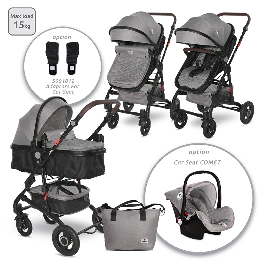 10021422302-2023 ДЕТСКА КОЛИЧКА ALBA PREMIUM OPALINE GREY - Image 1