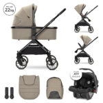 ДЕТСКА КОЛИЧКА REYA 3in1 BROWN с реверсивна дръжка - Снимка