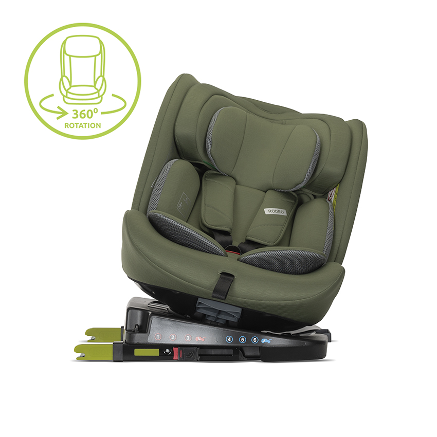10071982513_1 СТОЛ ЗА КОЛА RODEO GREEN&GREY 40-150CM 360, ISOFIX - Image 1