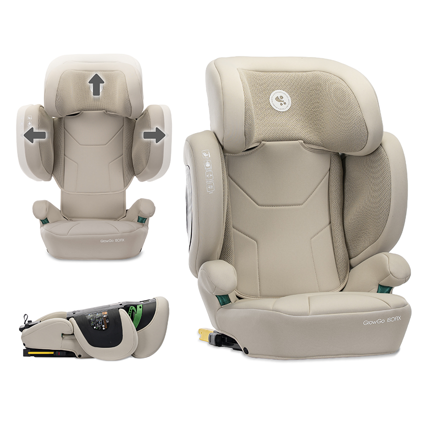 10072182603_1 СГЪВАЕМ АВТОСТОЛ GROWGO BEIGE i-Size ISOFIX 100-15 - Image 1