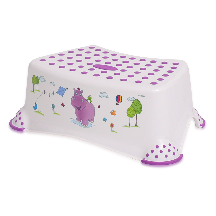 10130380091-2020 СТЪПАЛО ЗА БАНЯ HIPPO БЯЛО S - Снимка