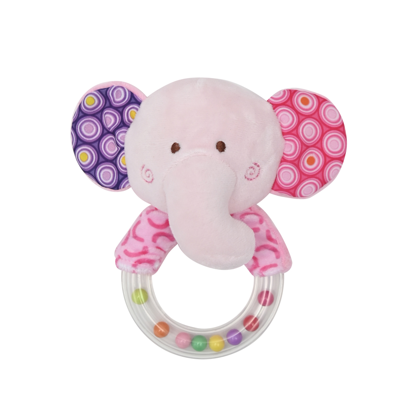 10191360005_rattle-ring_elephant-pink ДРЪНКАЛКА КРЪГ LORELLI TOYS СЛОНЧЕ РОЗОВО - Image 1