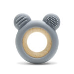 СИЛИКОНОВА ГРИЗАЛКА С БУК МЕЧЕ NATURAL GREY