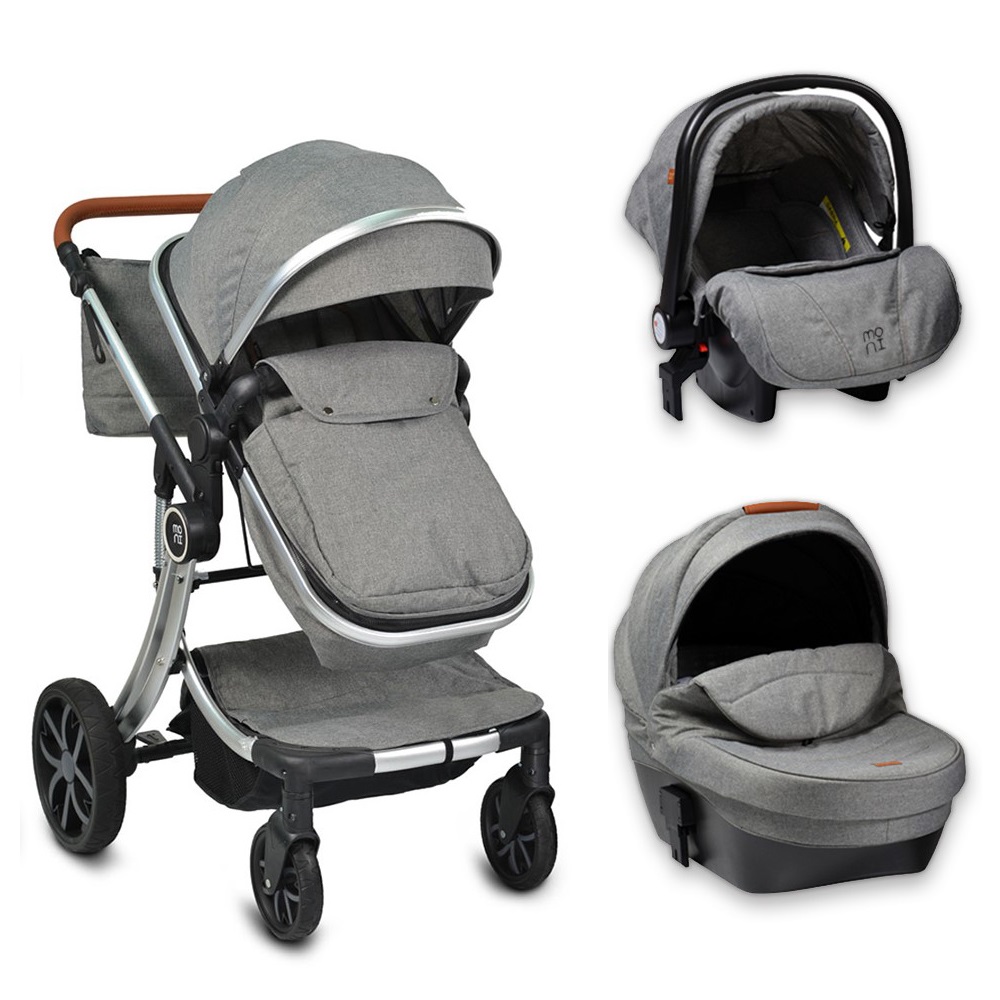 165300 Комбинирана детска количка Polly 3в1 сив - Image 1