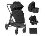 Комбинирана количка 3в1 с кош за новородено Ava Black