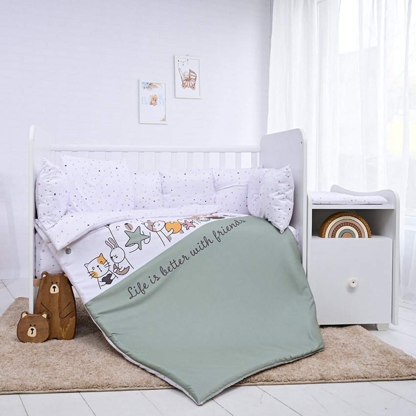 20800056401 СЕТ за легло Тренд РАНФОРС HAPPY FRIENDS МИНТ - Image 1