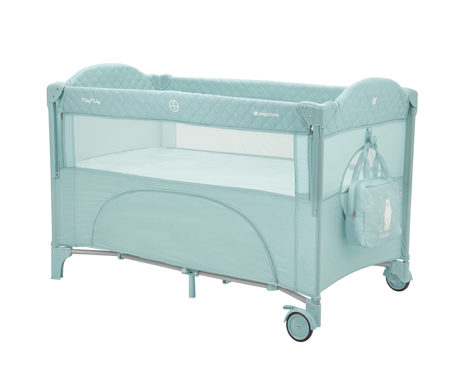 baby-cot-2-levels-milkyway-mint-1-31003010112-web Кошара на две нива Milky Way Mint 2023 - Image 1