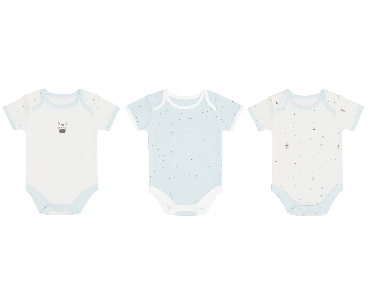 baby_bodysuit_set_3_pcs_stripy_friends_5_31110300020__ Комплект 3 бр бебешко боди 0-3м Stripy Friends - Image 1