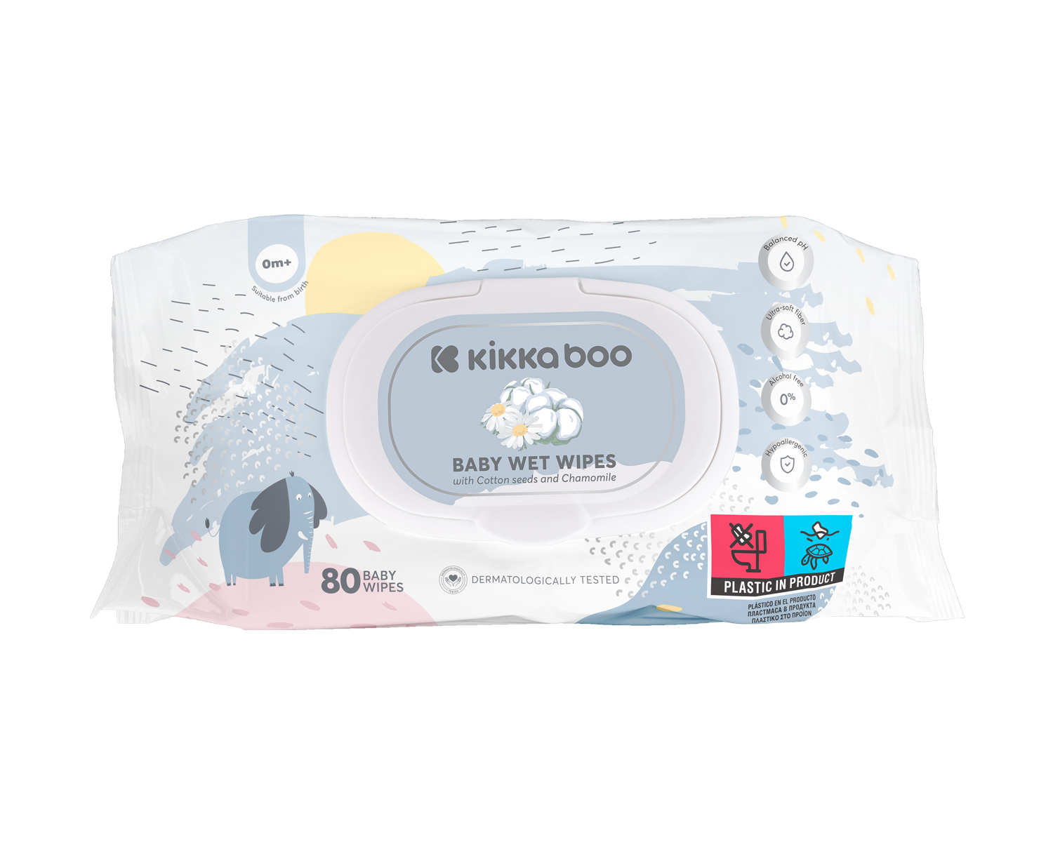 baby_wipes-cotton_seeds_and_chamomile_31301020014 Бебешки мокри кърпи Памук и Лайка 80бр Капак - Image 1