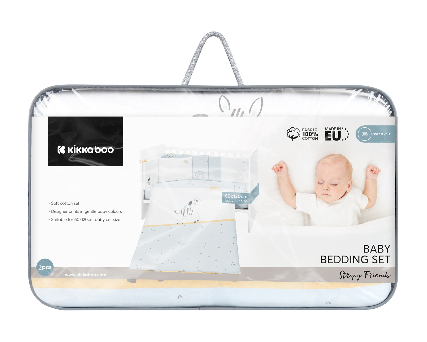 Бебешки спален комплект 2 части EU style 60/120 Stripy Friends - Image 2