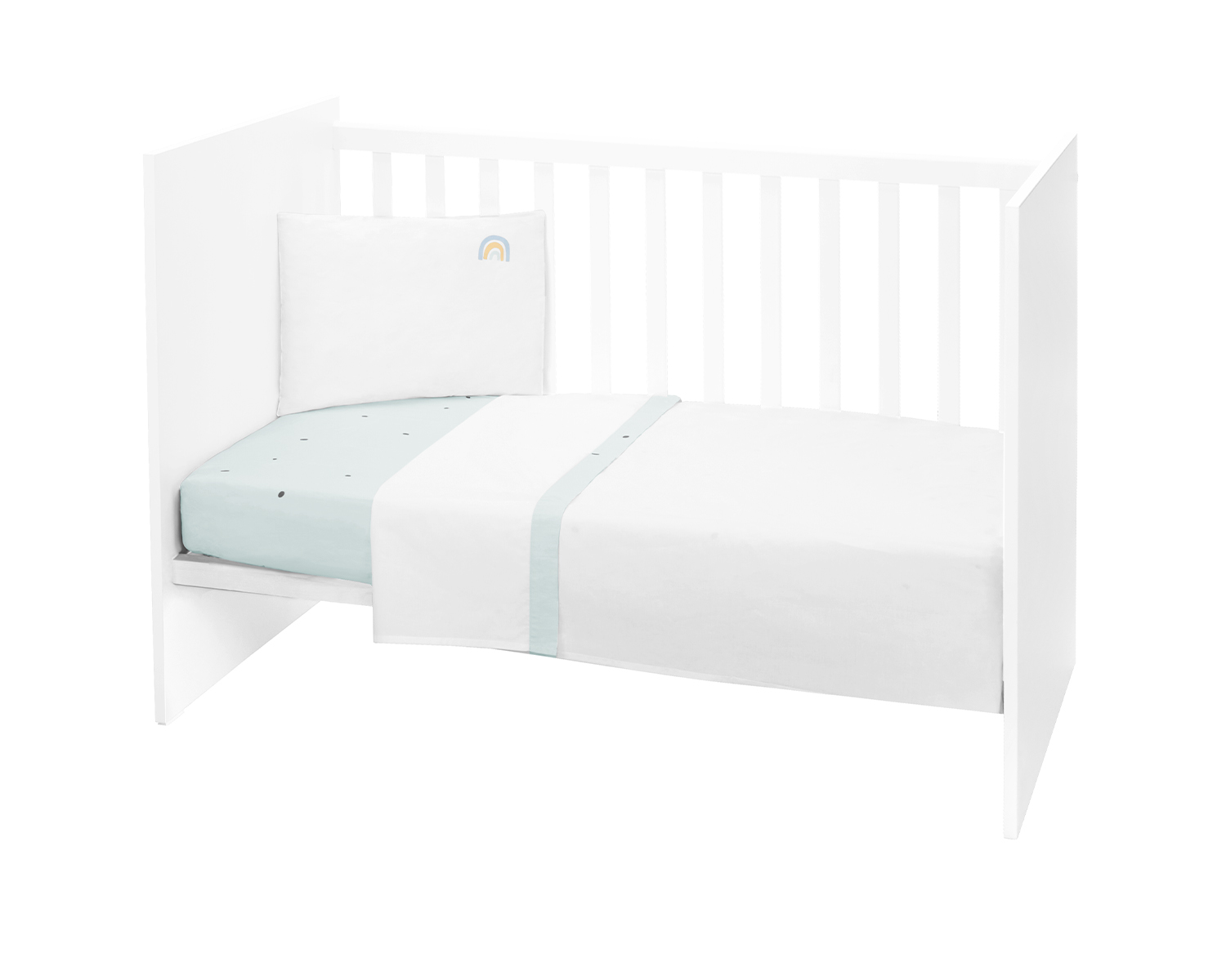 bedding_set_3pcs_eu_style_stripy_friends_41101030177 Бебешки спален комплект 3 части EU Style 70/140 Stripy Friends - Image 1