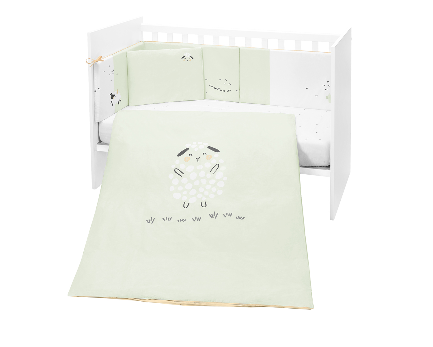bedding_set_6pcs_sleepy_sheep_41101060136 Бебешки спален комплект 6 части 70/140 Sleepy Sheep - Image 1