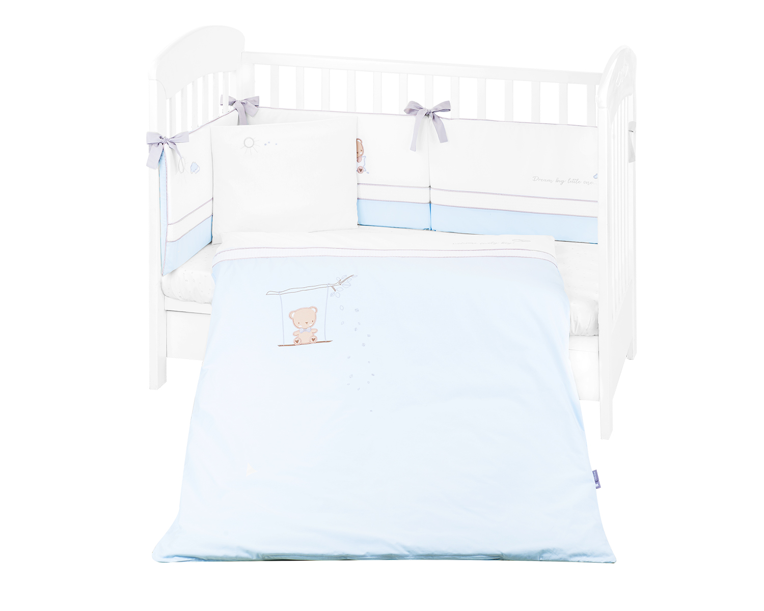 beddingset-dream-big-blue-6-pcs-web Бебешки спален комплект с бродерия 6 части 60/120 Dream Big Blue - Image 1