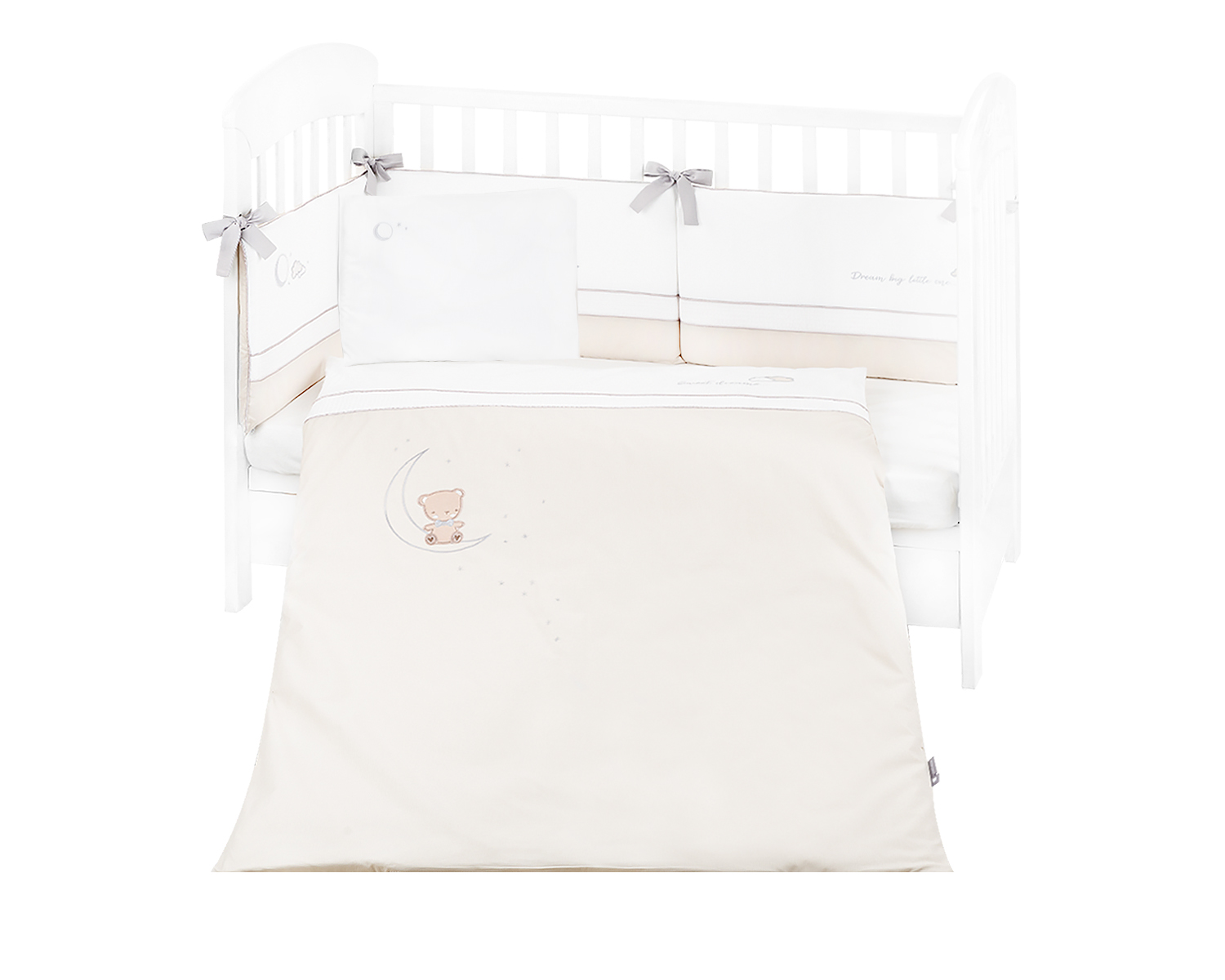 beddingset_dream_big__beige_6_pcs_60x120_6pcs_70x140_web Бебешки спален комплект с бродерия 6 части 60/120 Dream Big Beige - Image 1