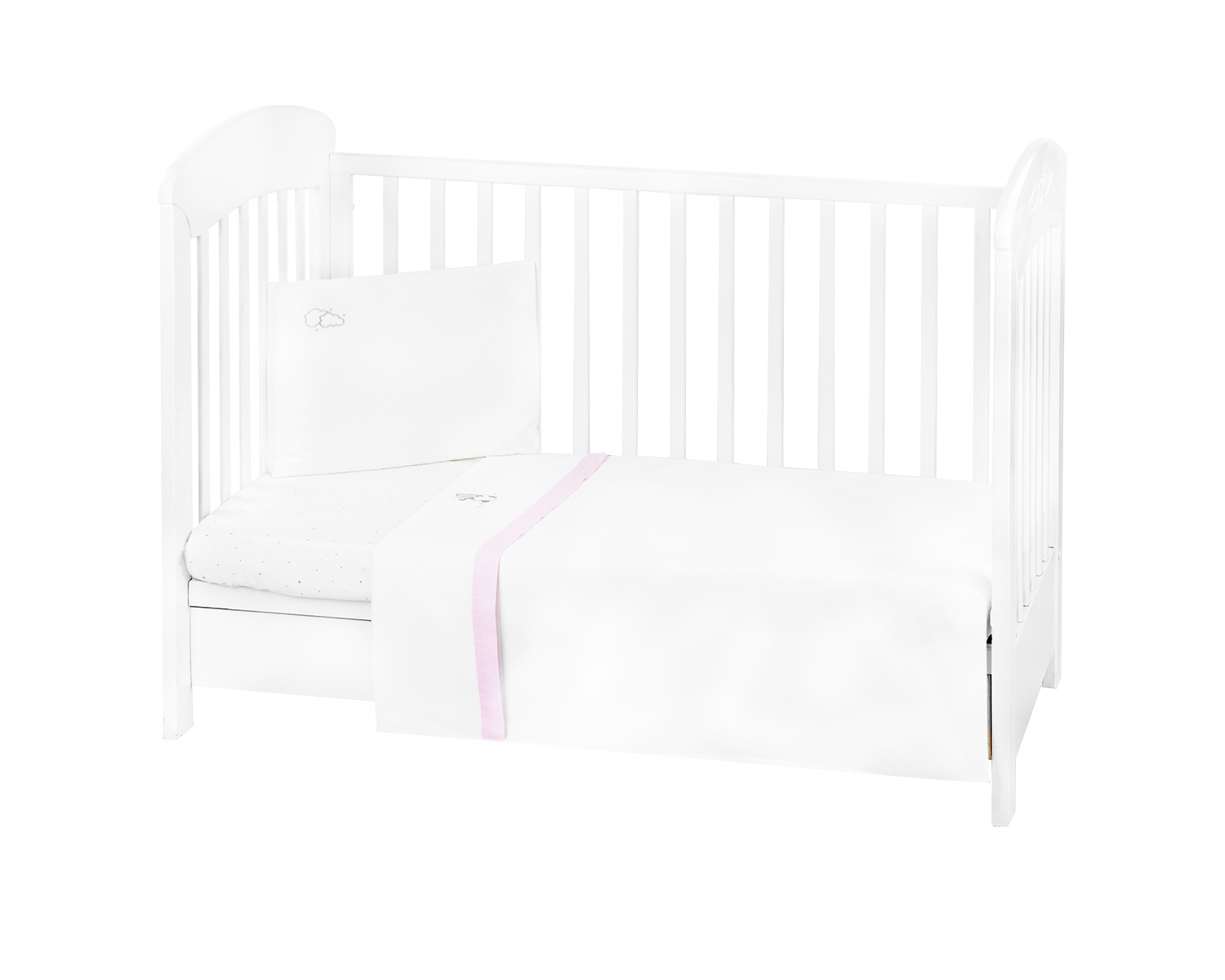 beddingset_dream_big__pink_3_pcs_60x120_3_pcs_70x140_41101030157_41101030160_web Бебешки спален комплект с бродерия 3 части EU Style 70/140 Dream Big Pink - Image 1