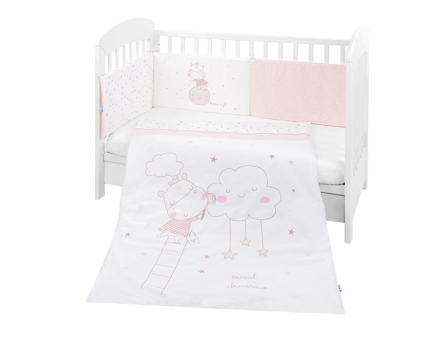 beddingset_hippodreams_2pcs_60x120_41101020105_web Бебешки спален комплект 2 части EU style 60/120 Hippo Dreams - Image 1