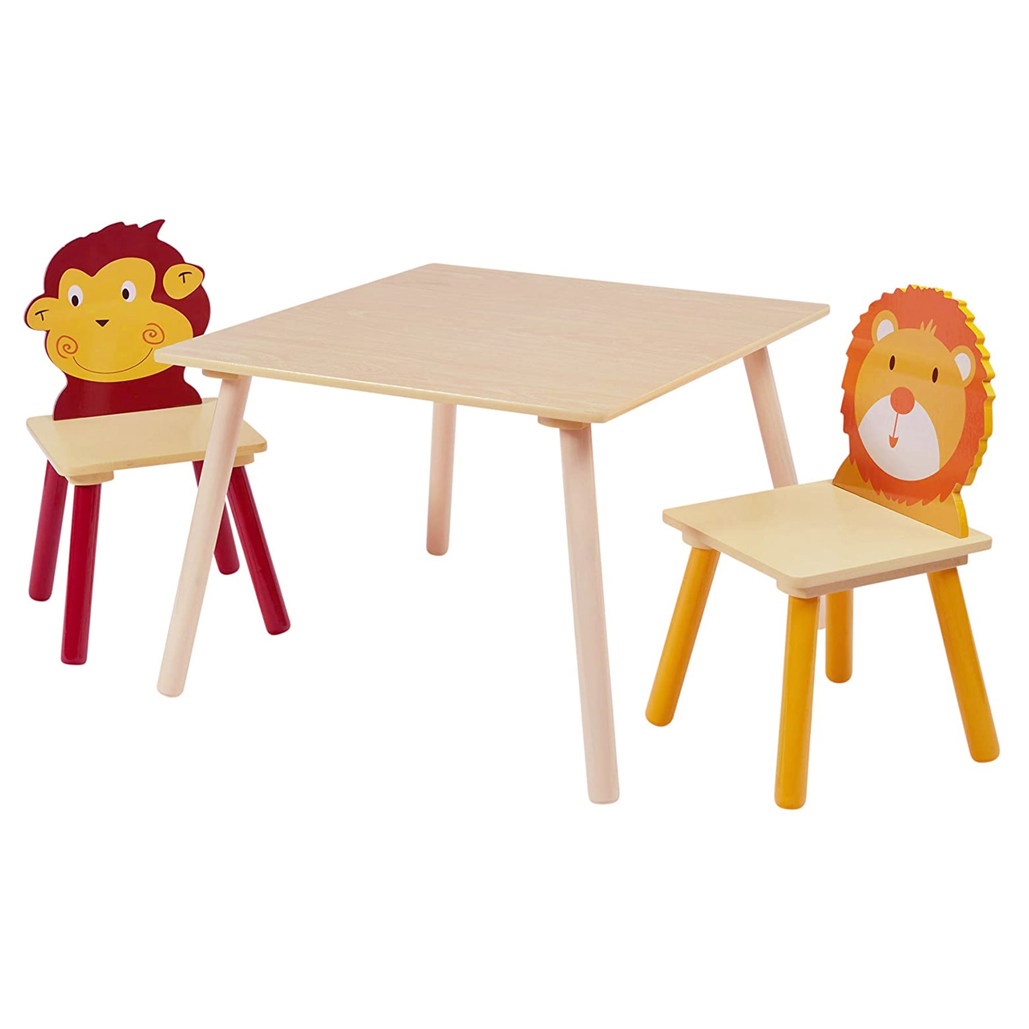 detska-darvena-masa-s-2-stolcheta-komplekt-za-uchene-igra-risuvan-hranene-animals-tf3868-2 Детска Дървена Маса с 2 Столчета, Комплект - за Учене, Игра, Рисуване, Хранене - ANIMALS - Image 1