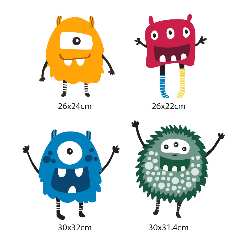 gh-mo-01-komplekt-4-broya-stikeri-monster-za-dekoratsia-na-detska-staya-stena-prozorets-mebeli Комплект 4 броя стикери MONSTER за декорация на детска стая, стена, прозорец, мебели - Image 1