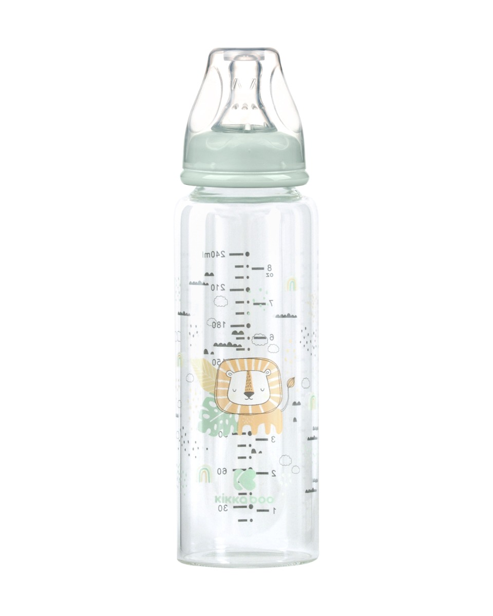 glass-feeding-bottle-standard-neck-240ml-savanna-mint-2-31302020118-web Шише стъклено 240мл Savanna Mint - Снимка