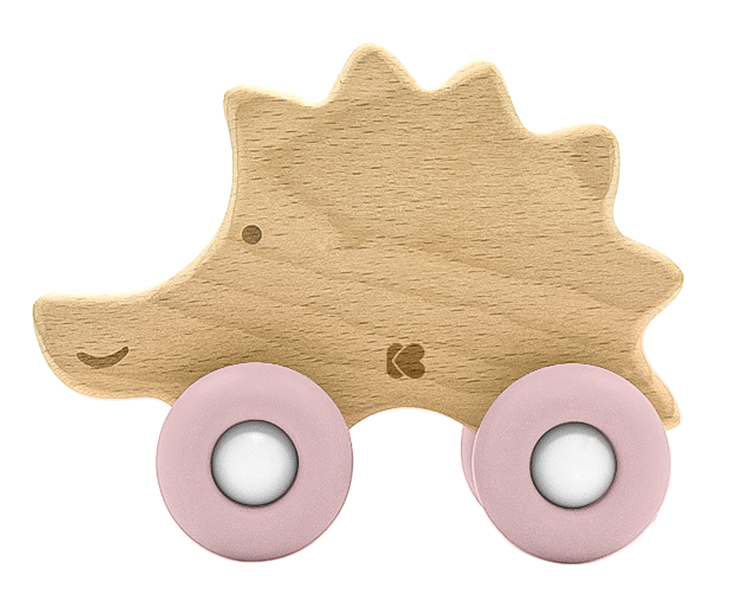 hedgehod_pink Играчка дървена с чесалка Hedgehog Pink - Image 1