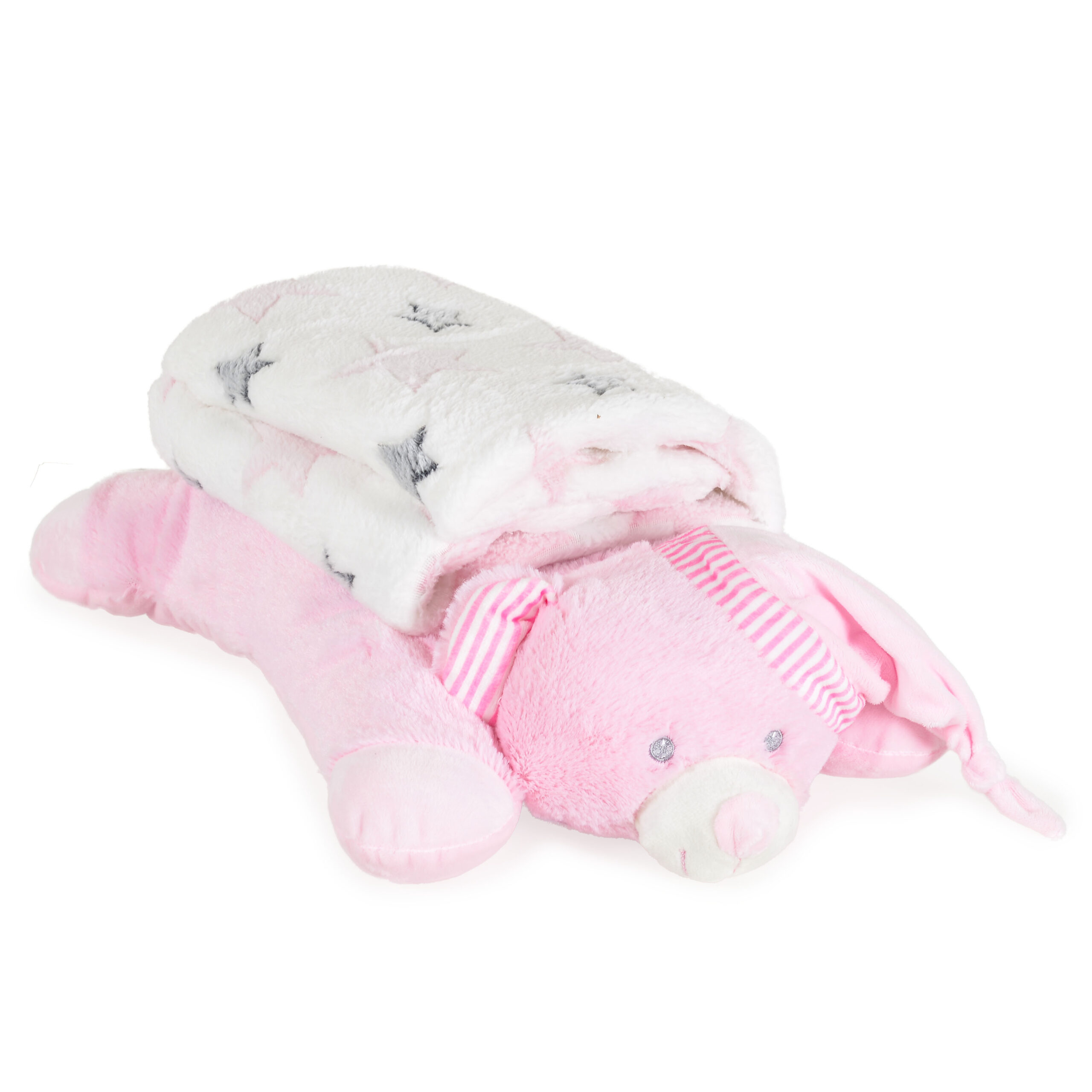 image Одеяло 90/75 cm с възглавница Sleepy Bear розов - Image 1