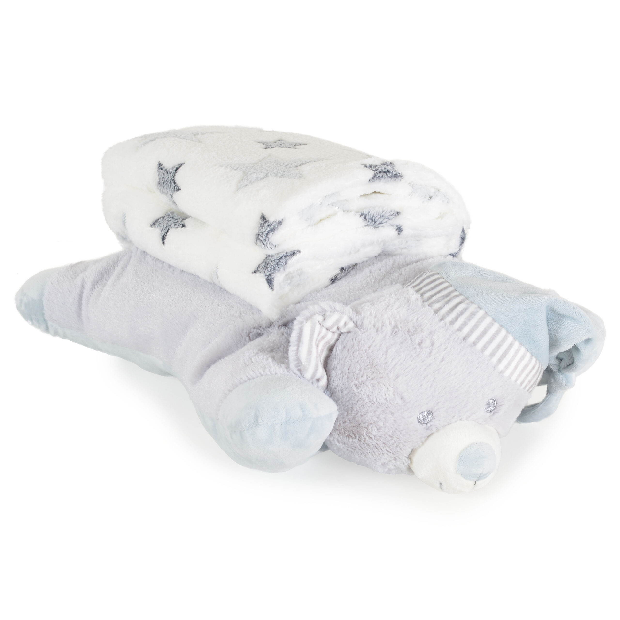 image Одеяло 90/75 cm с възглавница Sleepy Bear сив - Image 1