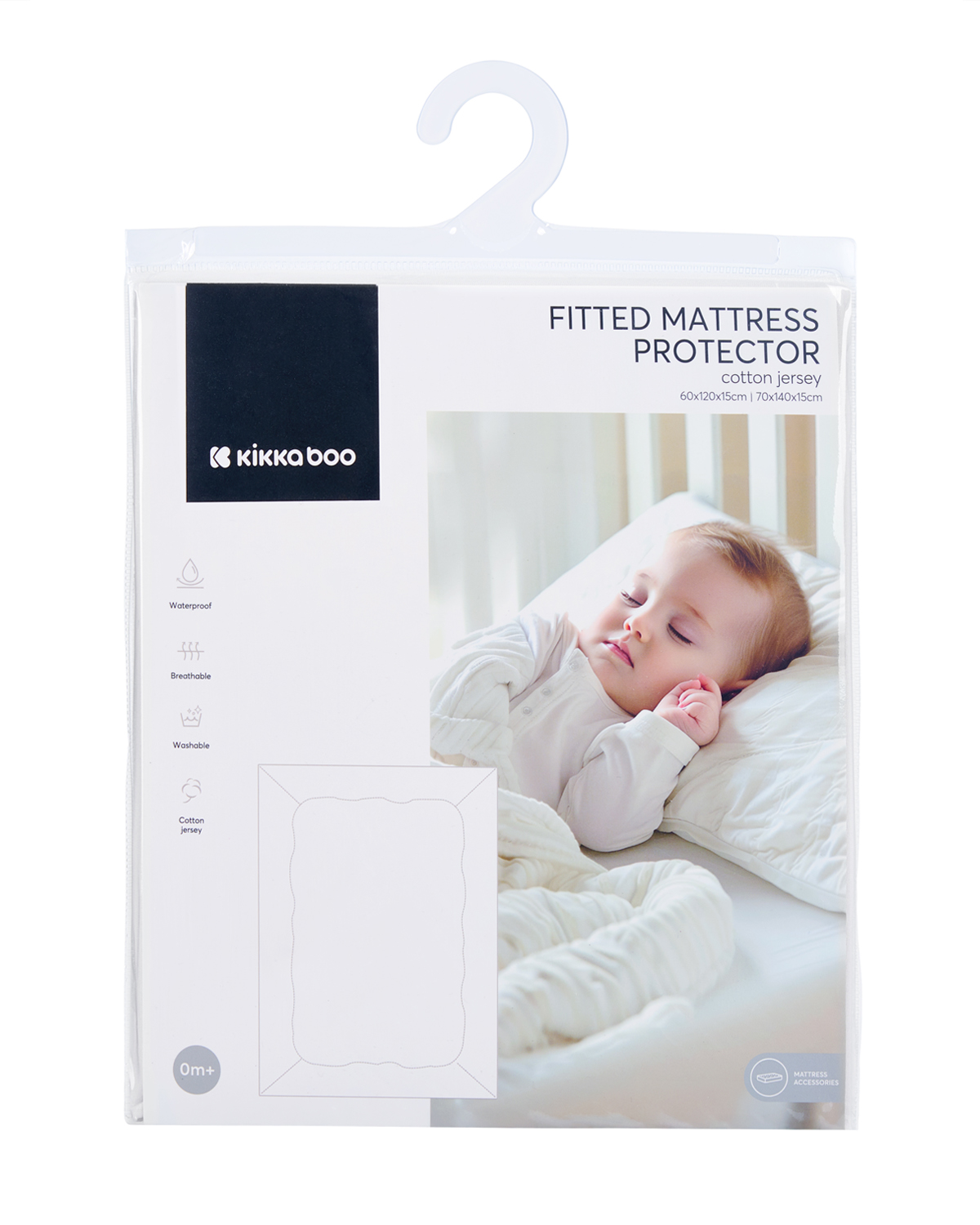 Протектор за матрак с борд - трико 70/140/15 см Stripy Friends - Image 1