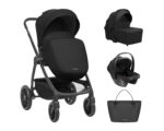 Комбинирана количка 3в1 с кош за новородено Modena Black