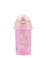 Чаша със силиконовa сламка и каишка 450мл Music Fest Pink - Image 2