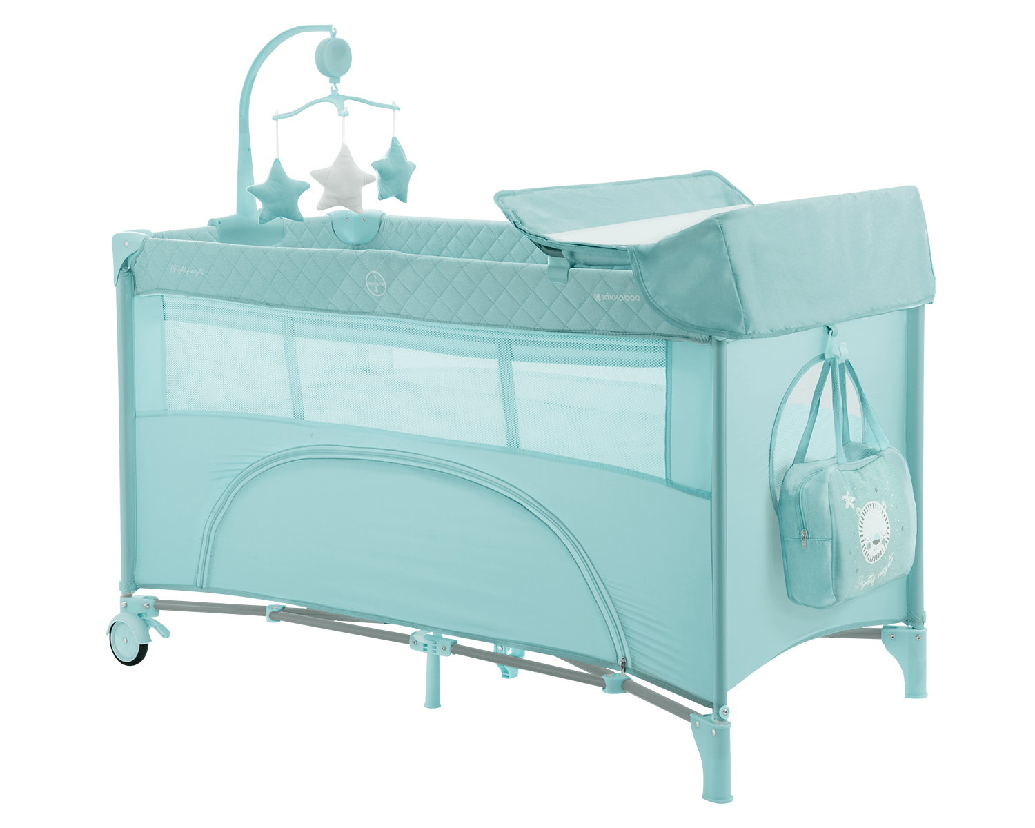 nighty_night_2_levels_baby_cot_mint_1__31003010120 Кошара на две нива Nighty Night Mint - Image 1